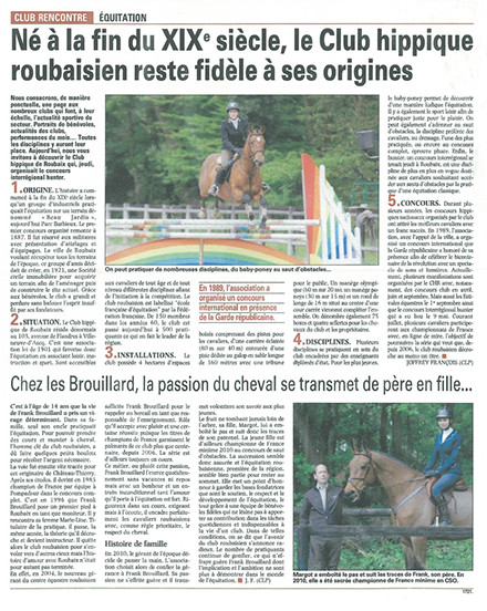 2010 - Les mandataires successifs préparent leurs cavaliers pour&nbsp; les championnats de France Club